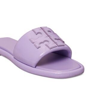 Tory Burch Double T Sport Slide - Size 6.5 - Lavender Cloud